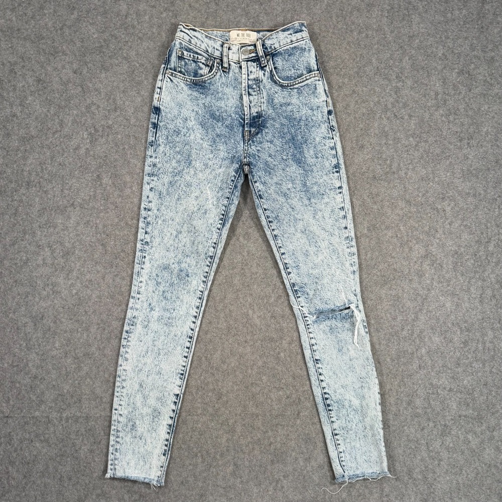 We The Free People Acid Wash Stella High Rise Skinny‎ Jeans Women's Size 25